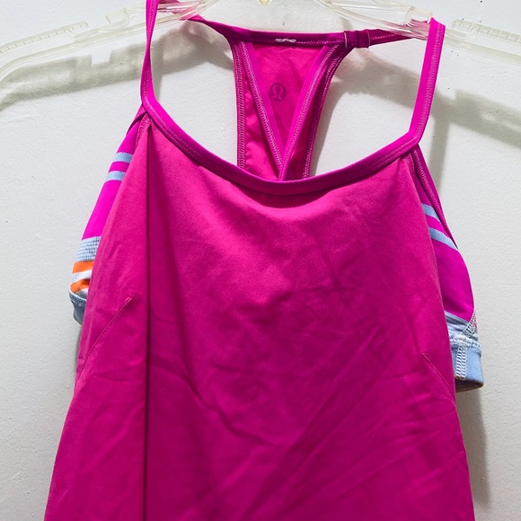 Lululemon Sz 4 Raspberry Glo Amped Tank Top Sz 4 - Picture 2 of 6